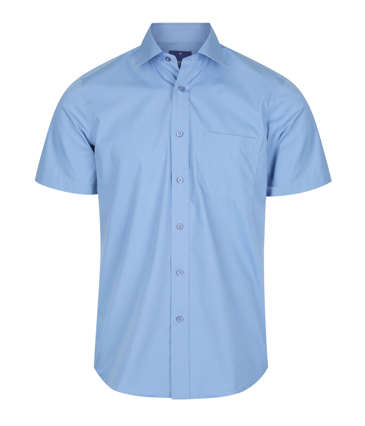 Mens Poplin Shirt Short Slv