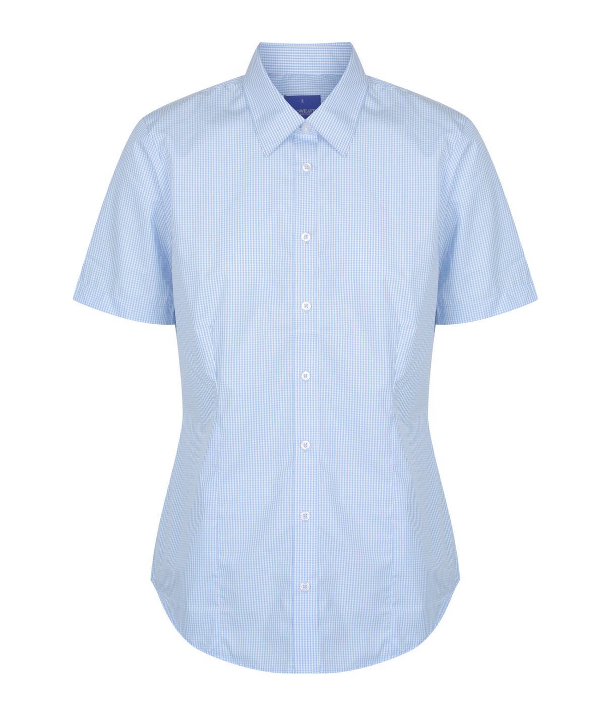 Womens Gingham Shirt Short Slv