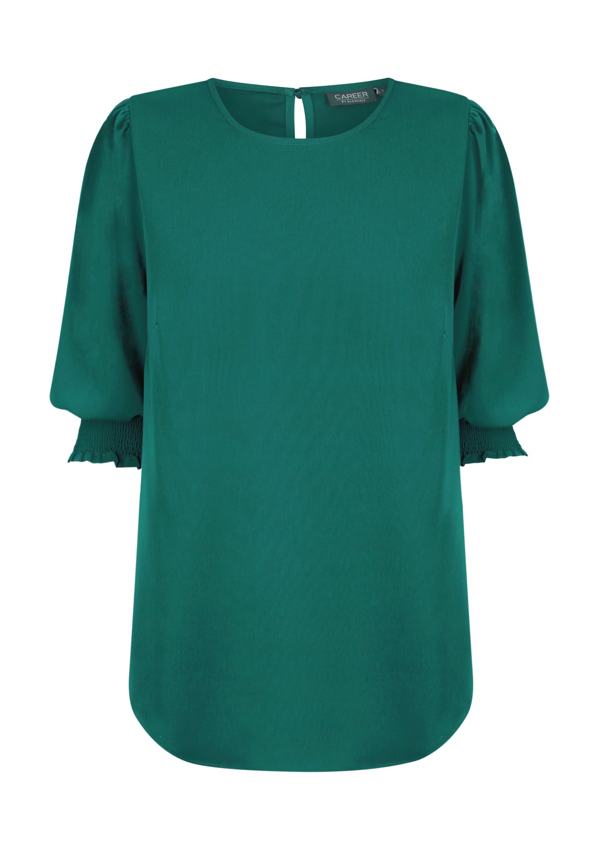 Luxe Twill Shirred Cuff Top