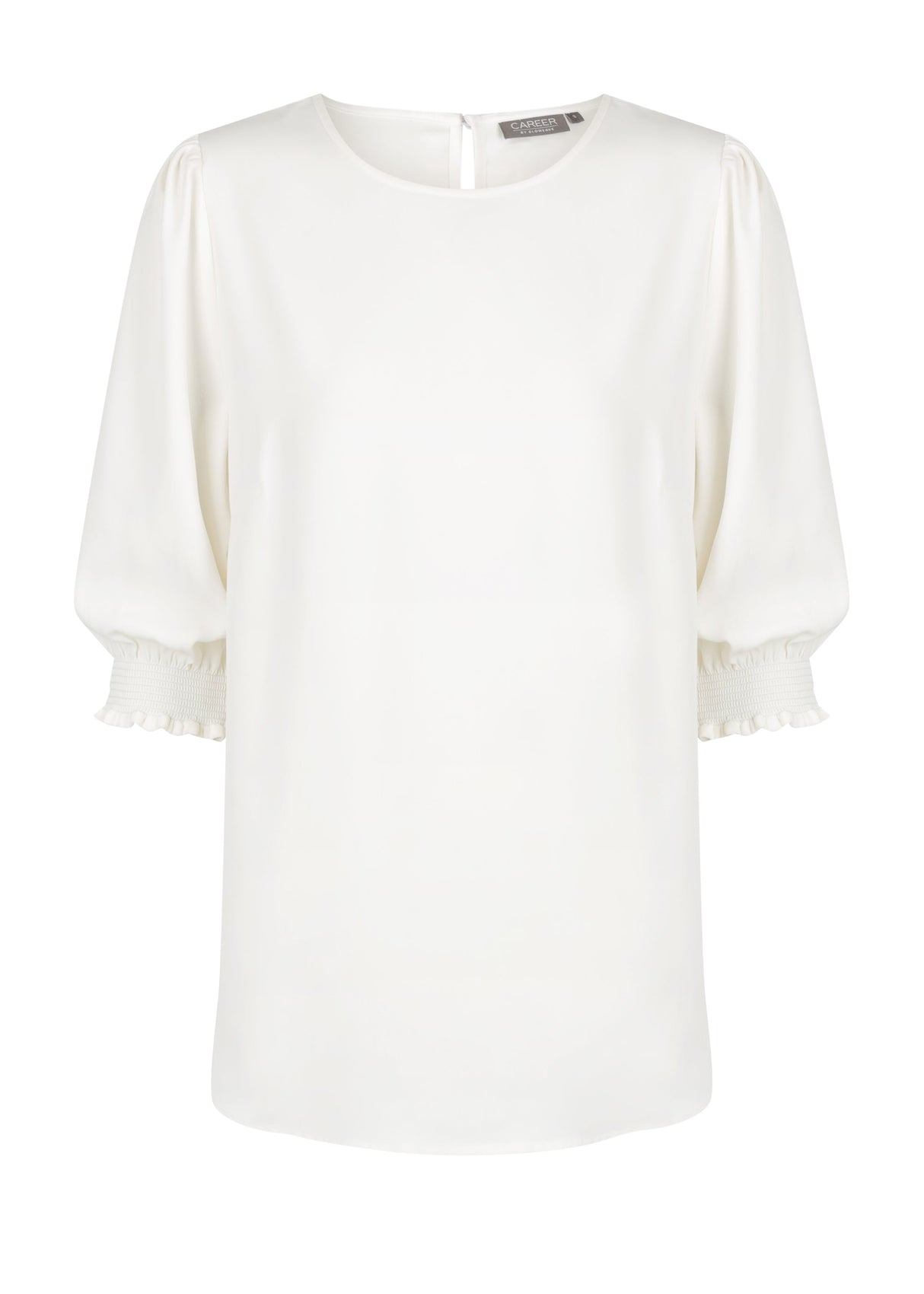 Luxe Twill Shirred Cuff Top