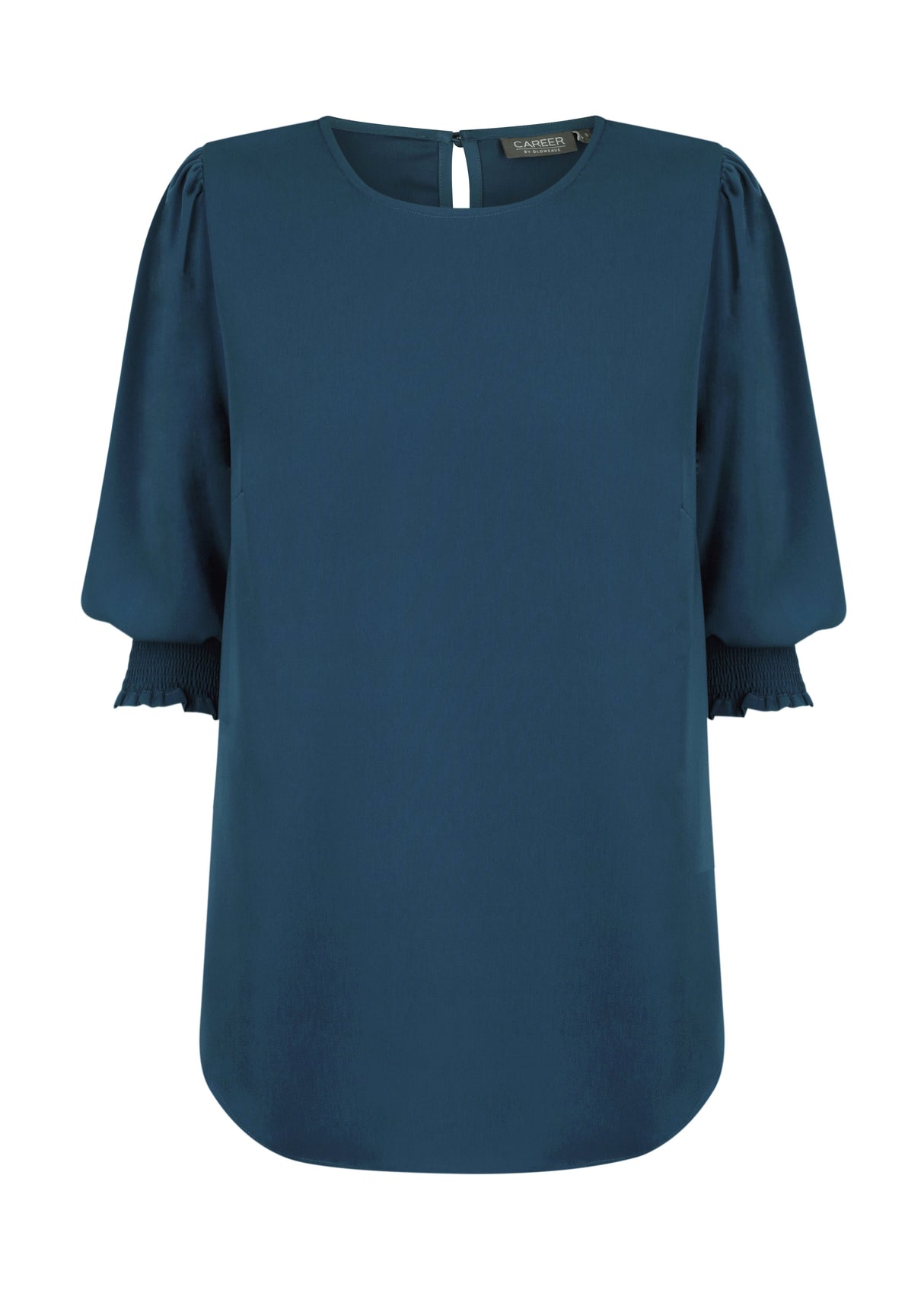 Luxe Twill Shirred Cuff Top