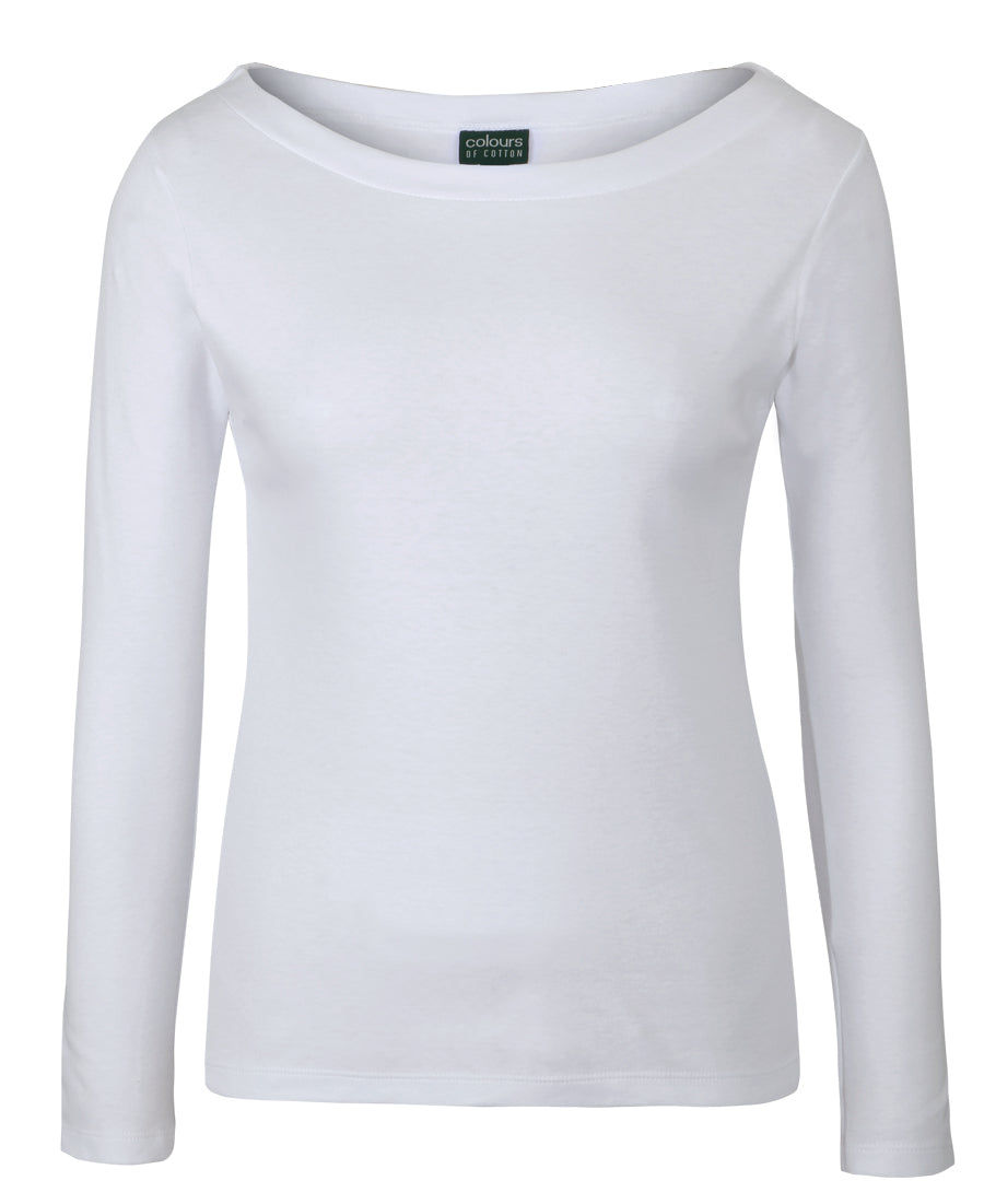 C of C Ladies L/S Boat Neck Tee