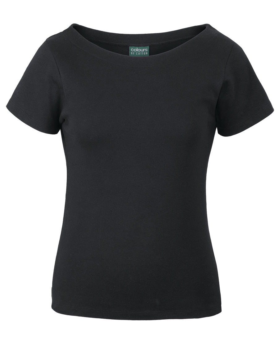 C of C Ladies S/S Boat Neck Tee