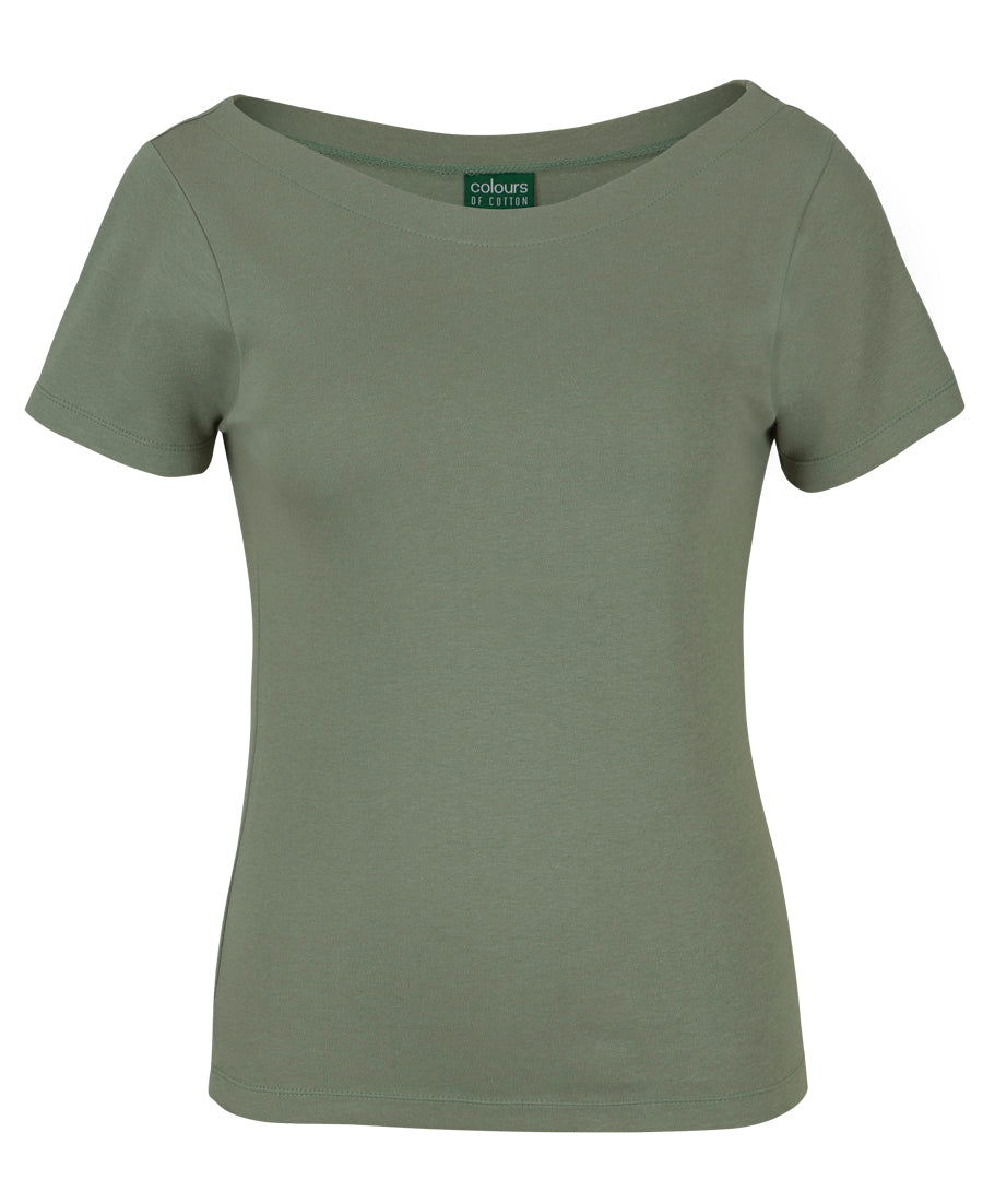 C of C Ladies S/S Boat Neck Tee