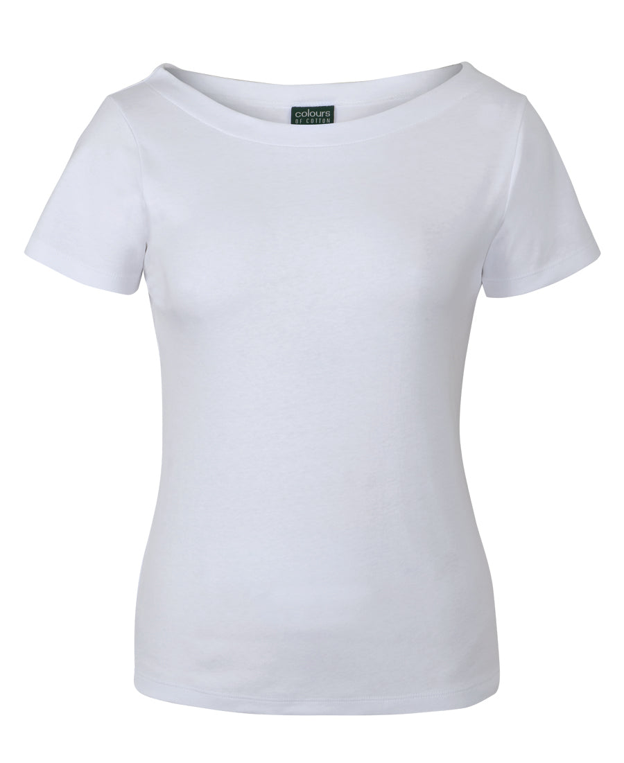 C of C Ladies S/S Boat Neck Tee
