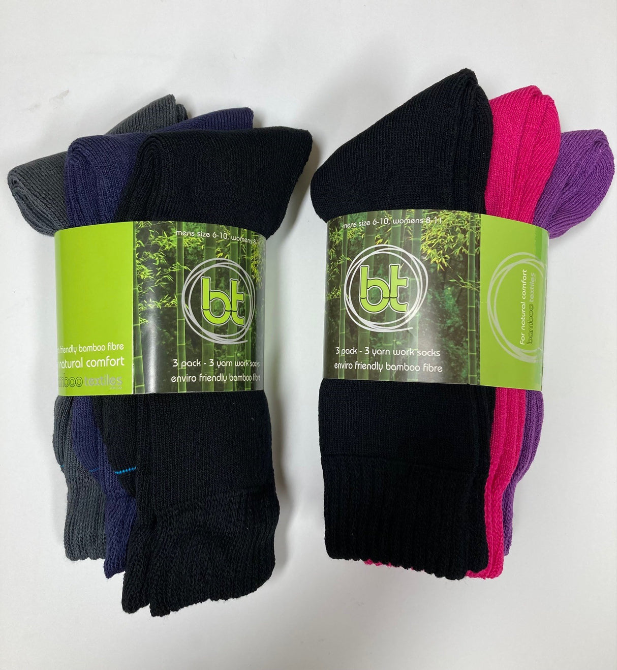 Bamboo Textiles 3 Yarn Work Socks - 3 Packs