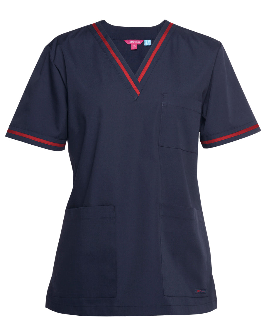 JB's Contrast Ladies Scrubs Top