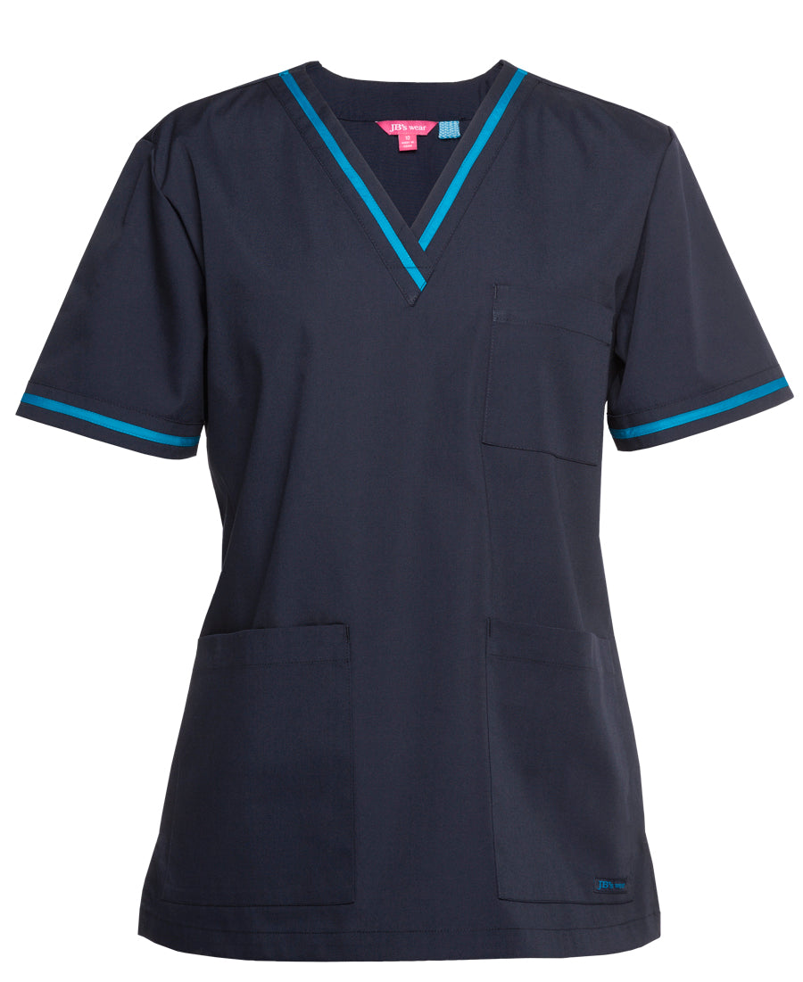 JB's Contrast Ladies Scrubs Top