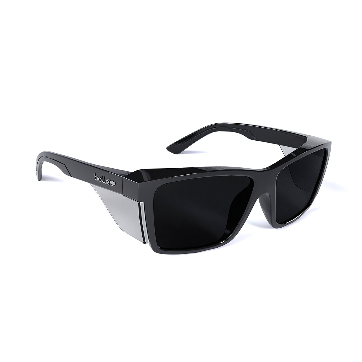 STKS 420 - Smoke PC Lens - PLATINUM (ASAF) - Black Gloss PC Temples/Frame