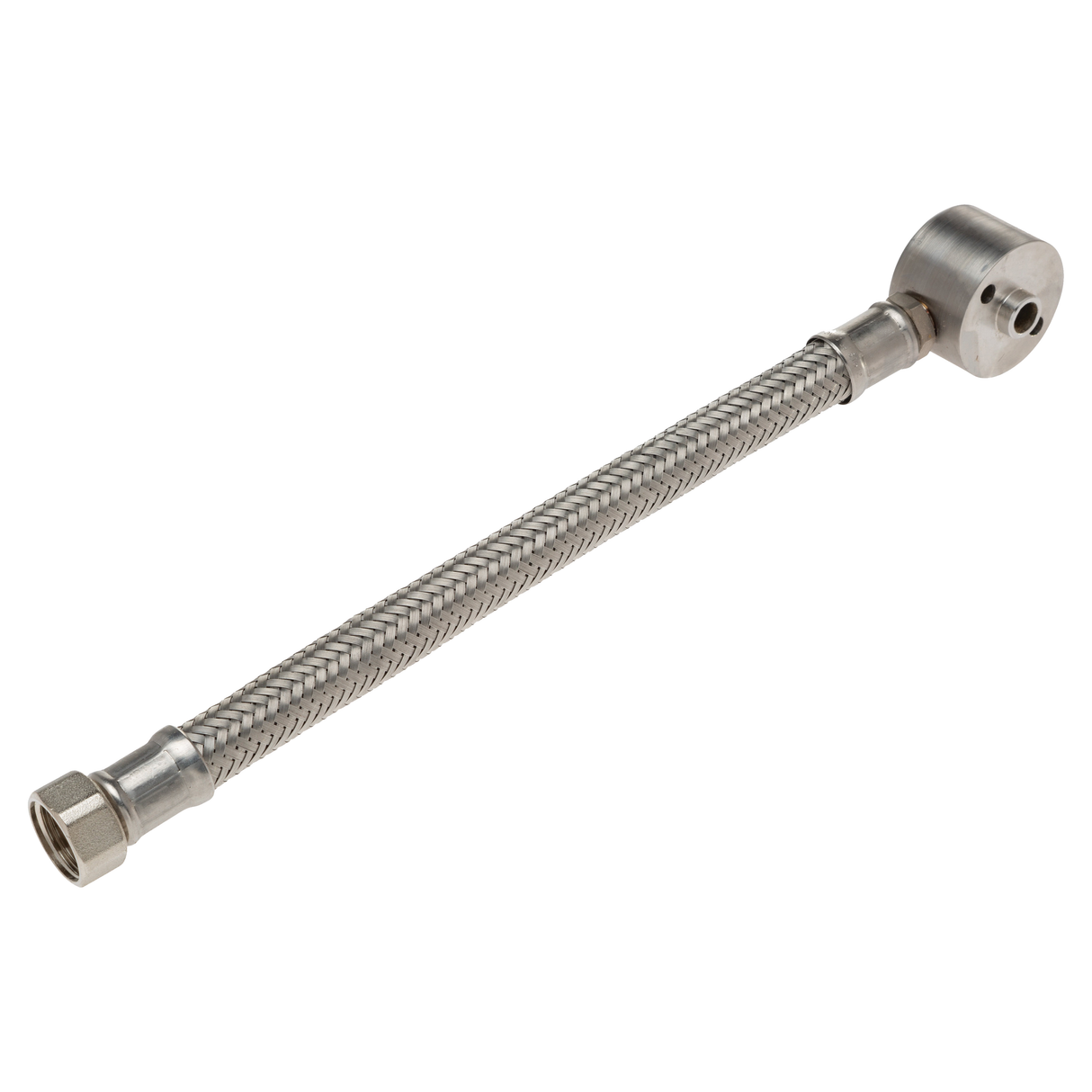 Left Hand Ss Braided Hose & Elbow Assembly For Showers