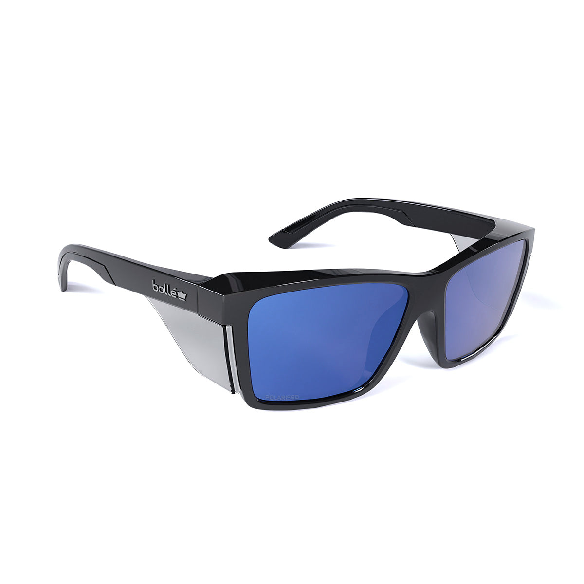 STKS 420 - Cobalt Mirror Polarized PC Lens - AS - Black Gloss PC Temples/Frame
