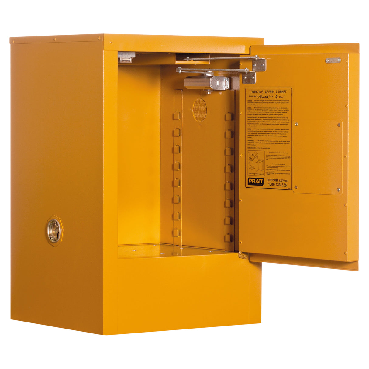 Class 4 Dangerous Goods Storage Cabinet: 30L - 1 Door - 1 Shelf