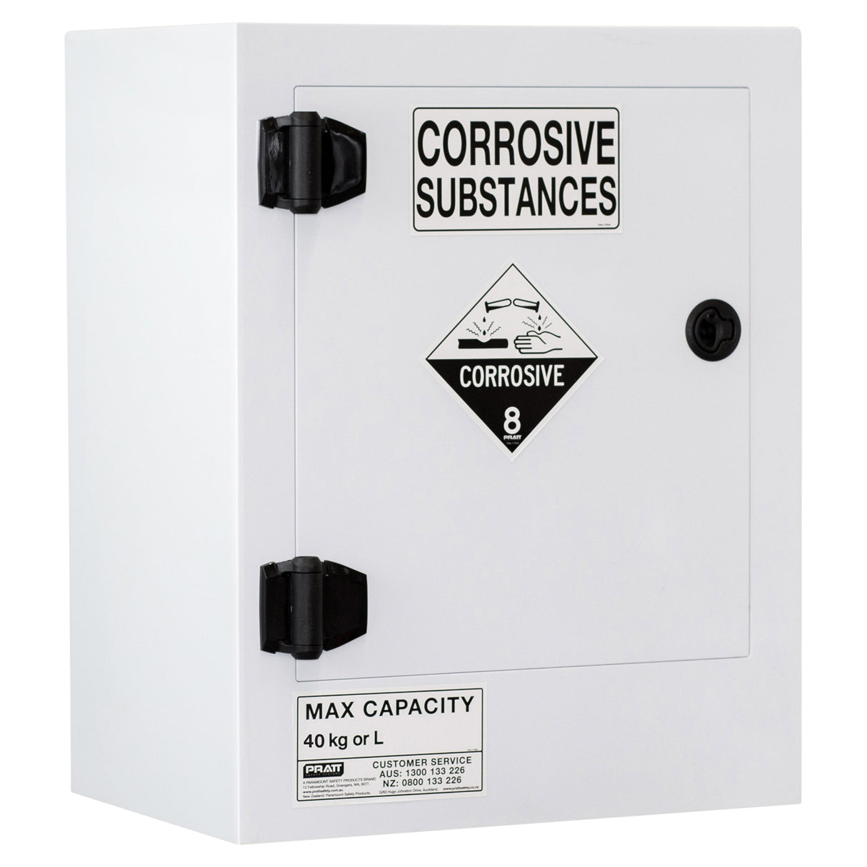 Corrosive Substance Storage Cabinet: Polypropylene - 40L - 1 Door - 1 Shelf