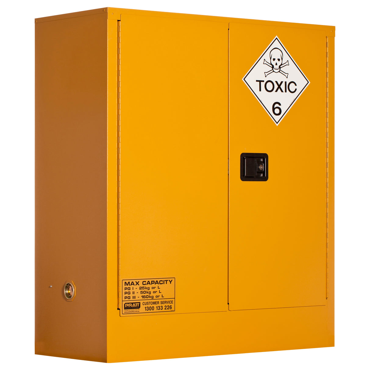Toxic Substance Storage Cabinet: 160L - 2 Doors - 2 Shelves