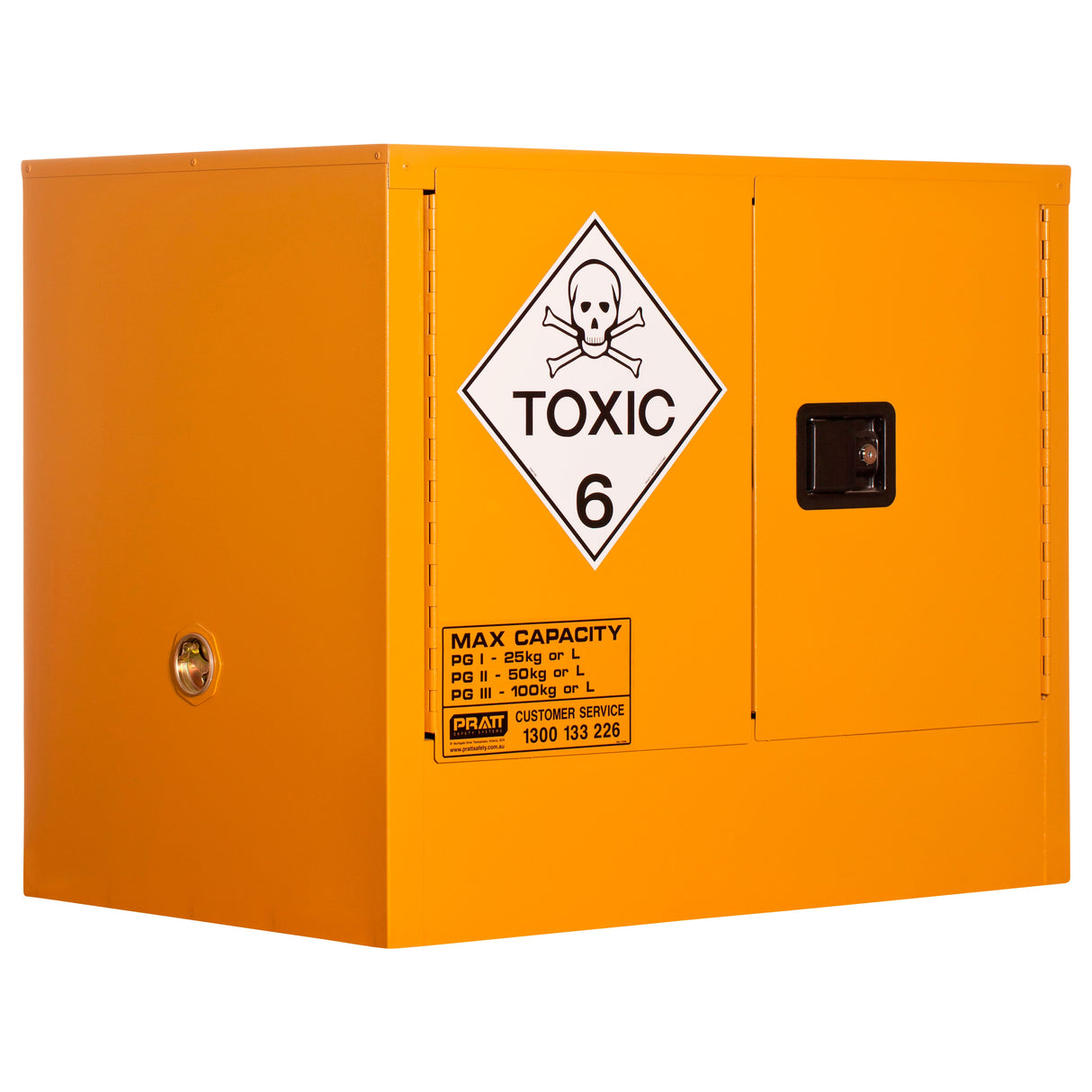 Toxic Substance Storage Cabinet: 100L - 2 Doors - 1 Shelf