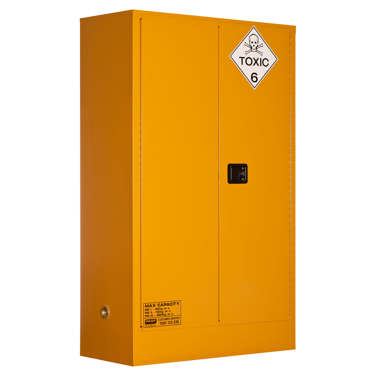 Toxic Substance Storage Cabinet: 250L - 2 Doors - 3 Shelves