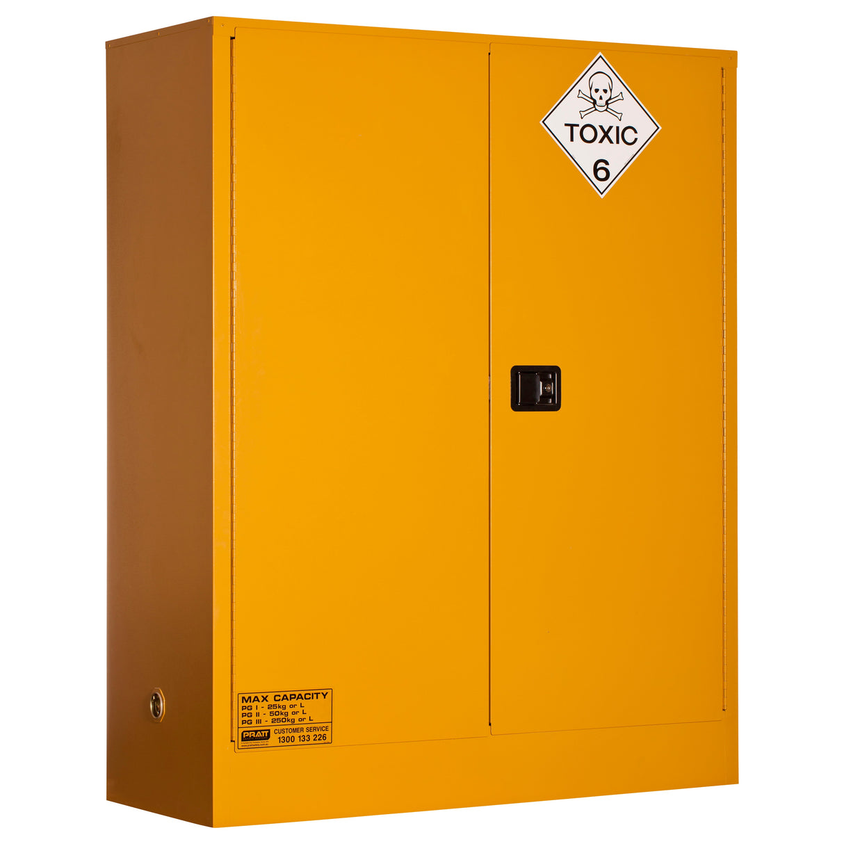Toxic Substance Storage Cabinet: 250L Xl - 2 Doors - 3 Shelves