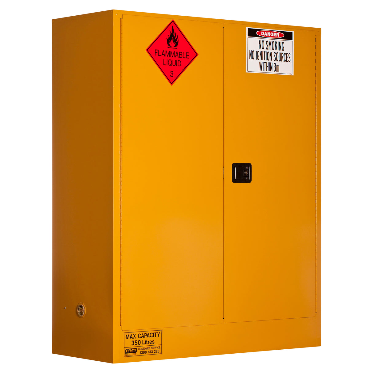 Flammable Liquid Storage Cabinet: 350L - 2 Doors - 3 Shelves