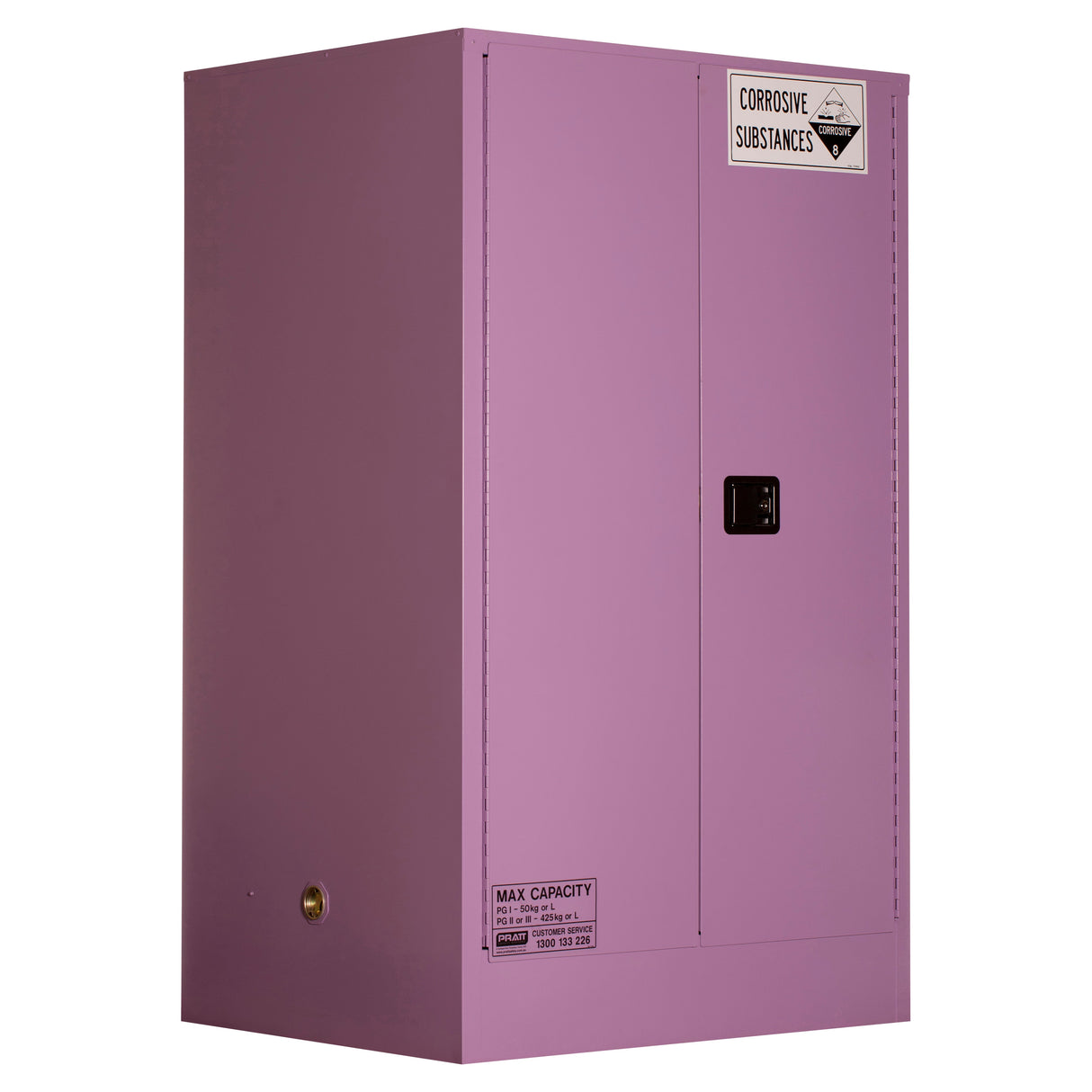 Corrosive Substance Storage Cabinet: Metal - 425L - 2 Doors - 3 Shelves
