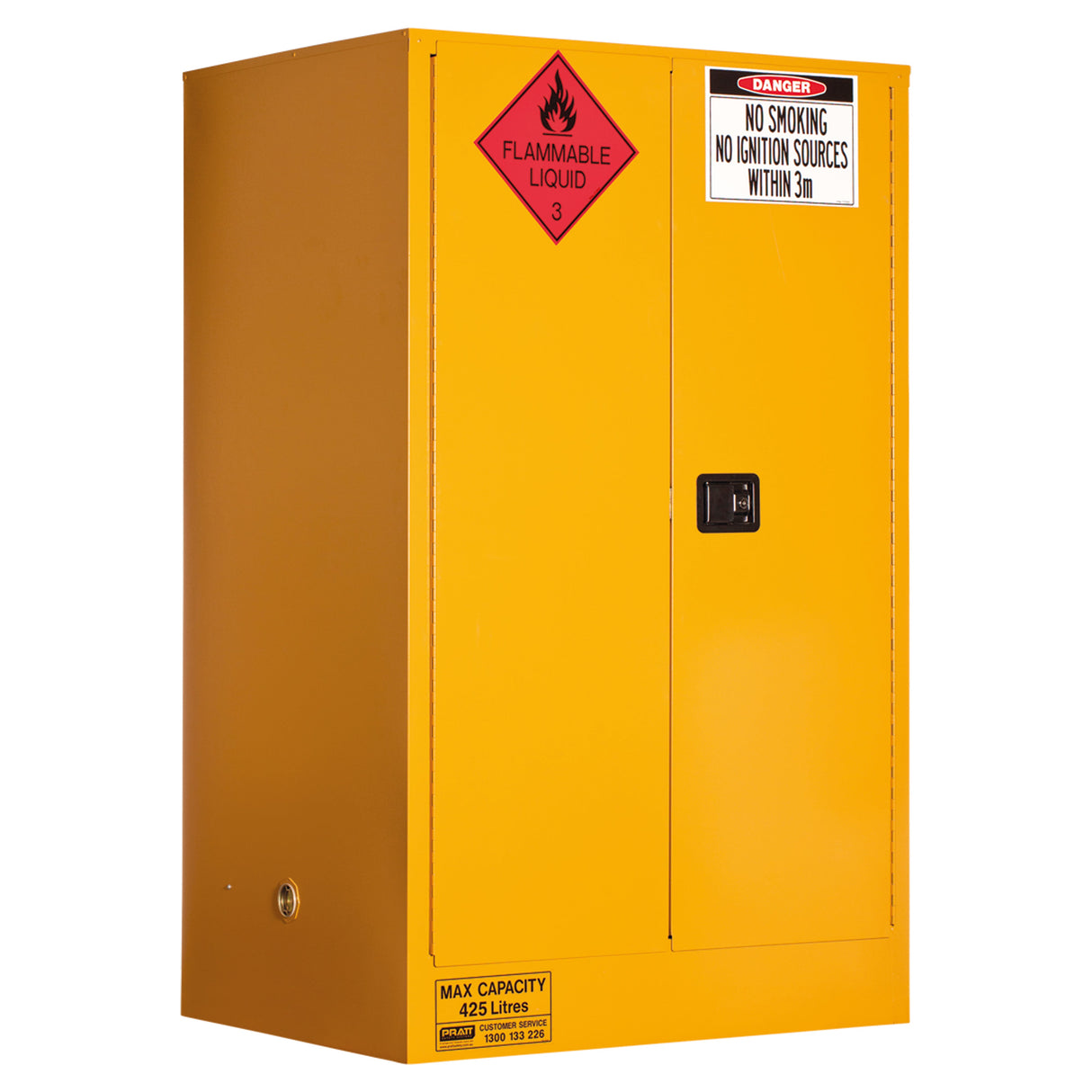 Flammable Liquid Storage Cabinet: 425L - 2 Doors - 3 Shelves