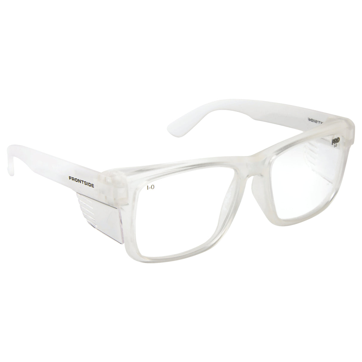 Safety Glasses Frontside Clear Lens With Clear Frame