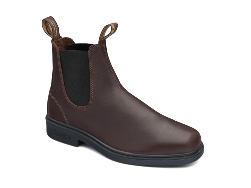 Brown Elastic Side Dress Boot