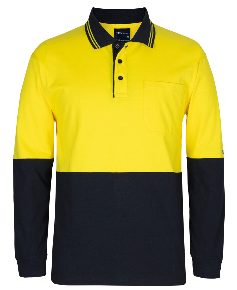 JB's Hi Vis L/S Cotton Polo