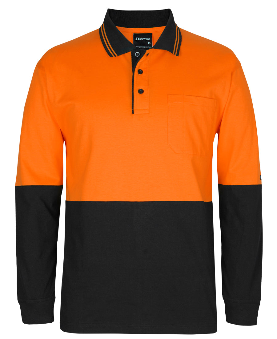 JB's Hi Vis L/S Cotton Polo