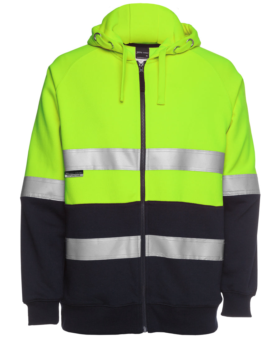 JB's Hi Vis Day & Night Full Zip Fleecy Hoodie