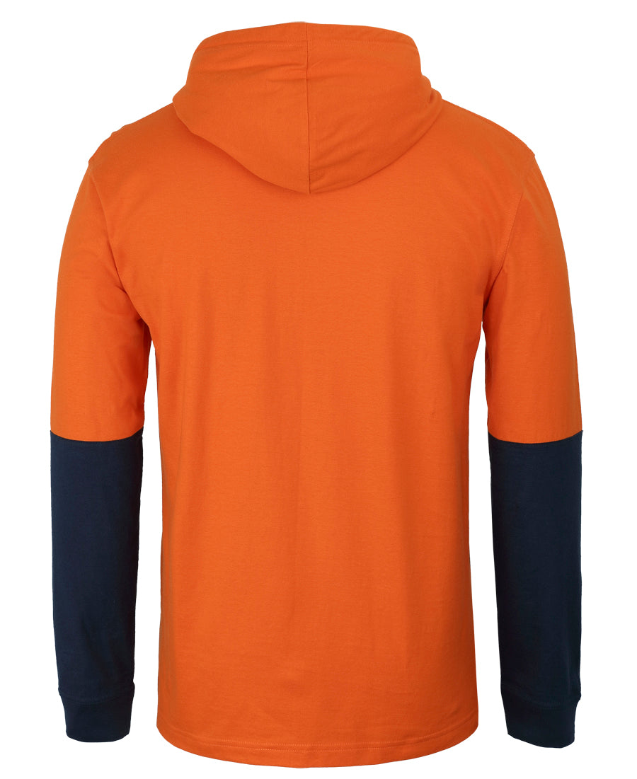 JB's Hi Vis L/S Cotton Tee With Hood