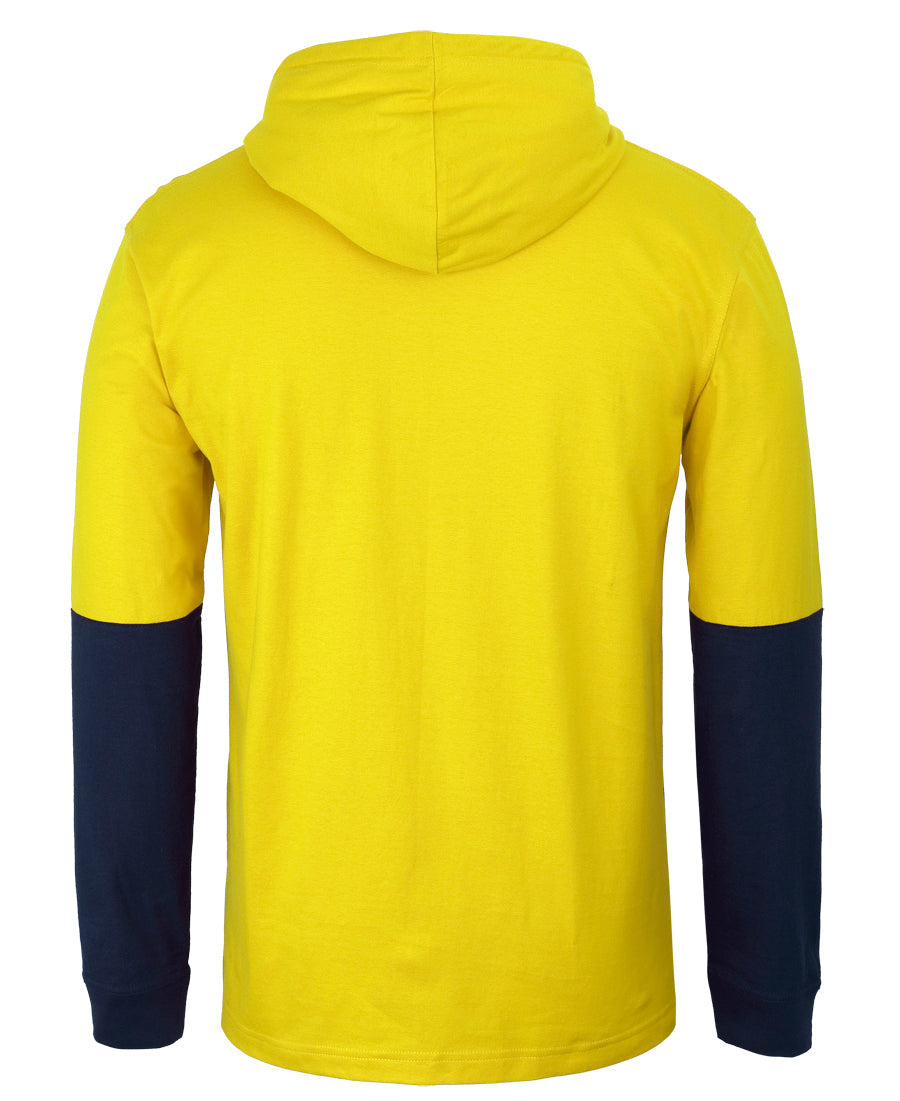 JB's Hi Vis L/S Cotton Tee With Hood