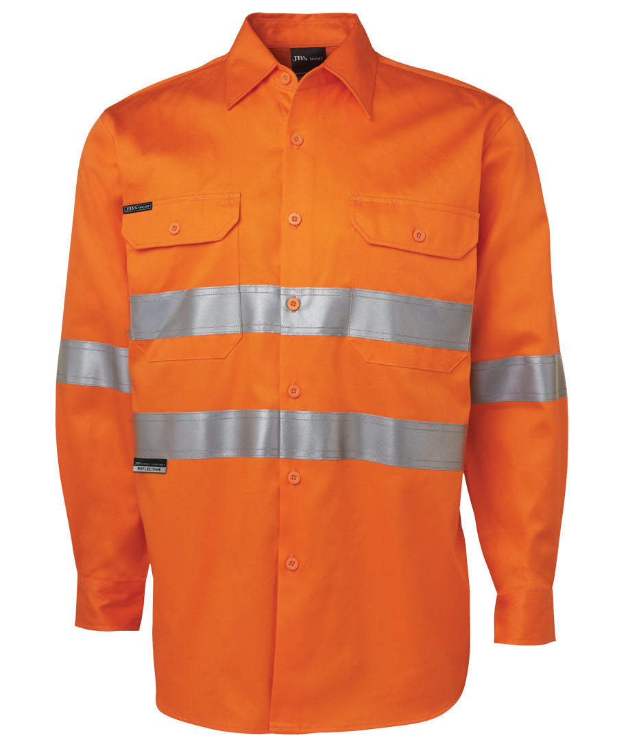 JB's Day & Night L/S 190G Work Shirt Hi Vis