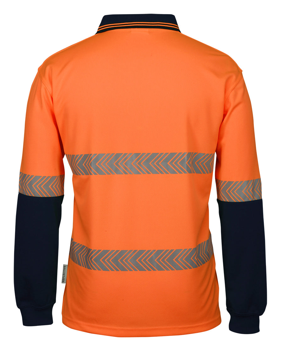 JB's Hi Vis L/S Segmented Tape Polo