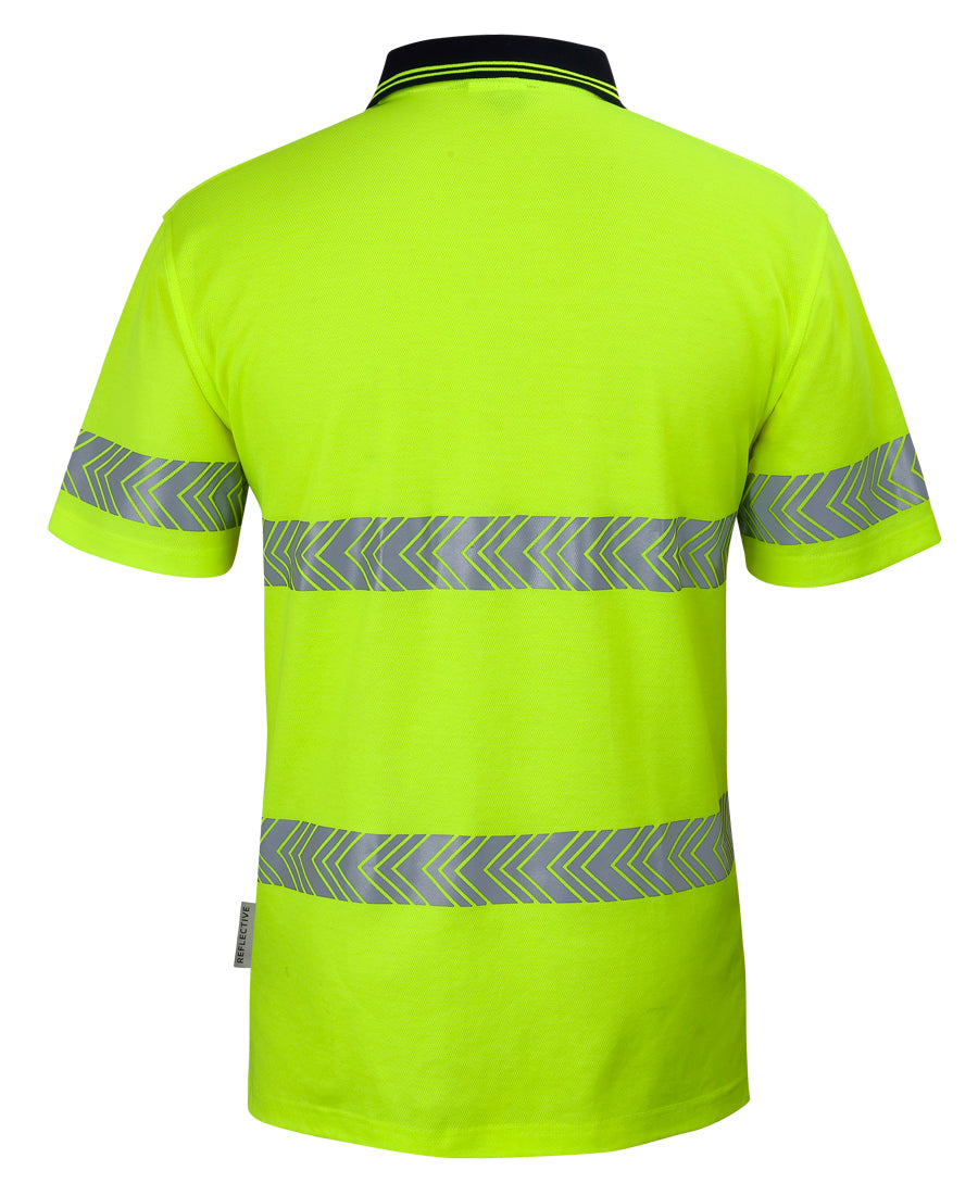 JB's Hi Vis S/S Day & Night Cotton Back Segmented Tape Polo