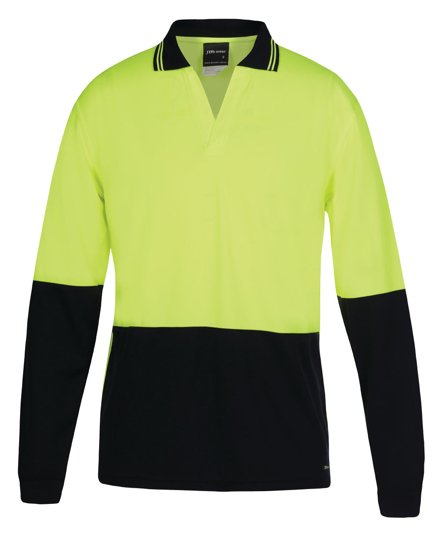 JB's Hi Vis 4602.1 L/S Non Button Polo