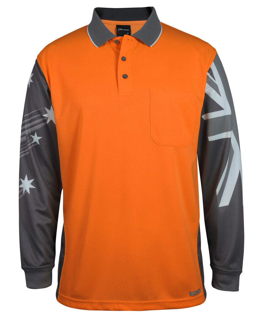JB's Hi Vis L/S Southern Cross Polo