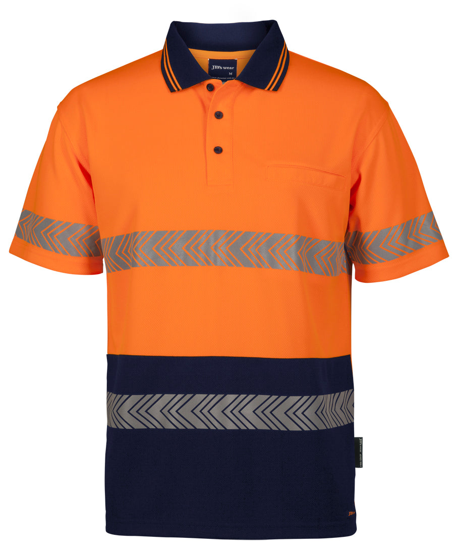 JB's Hi Vis S/S Segmented Tape Polo