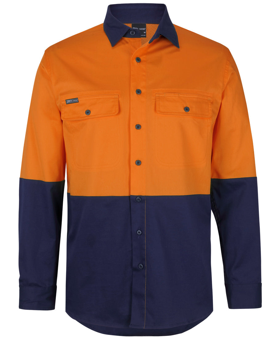 JB's Hi Vis L/S Stretch Work Shirt