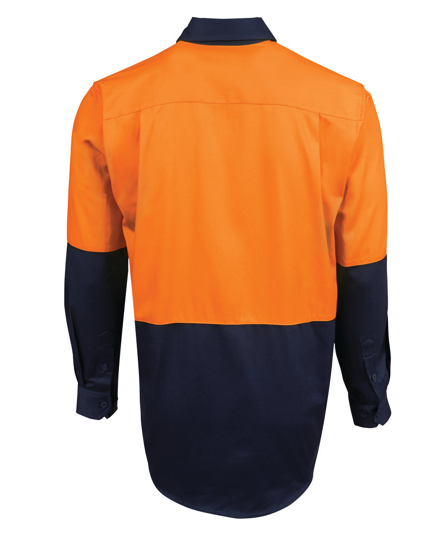 JB's Hi Vis Close Front L/S 190G Shirt