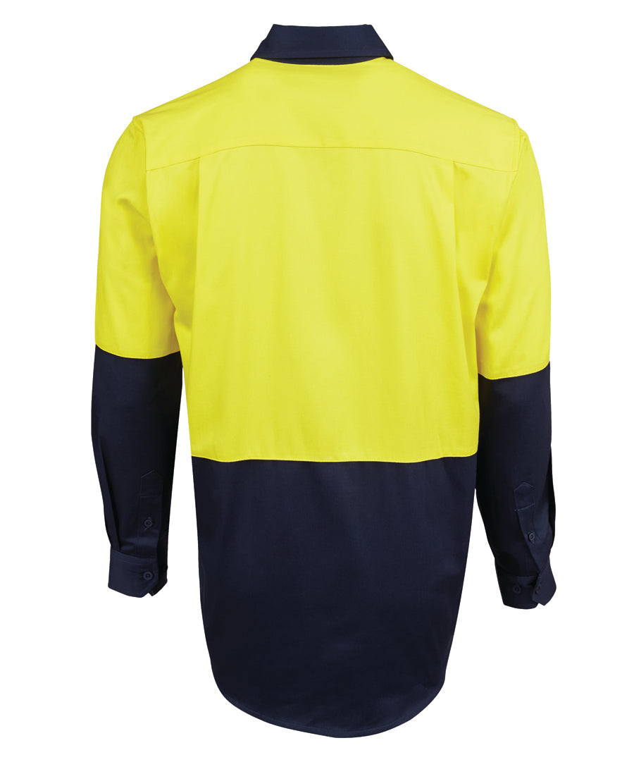 JB's Hi Vis Close Front L/S 190G Shirt