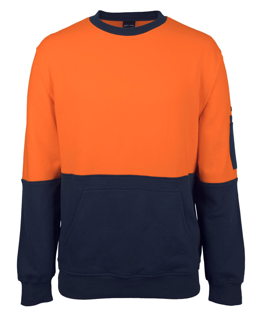 JB's Hi Vis 310 Cotton Crew Neck Fleece