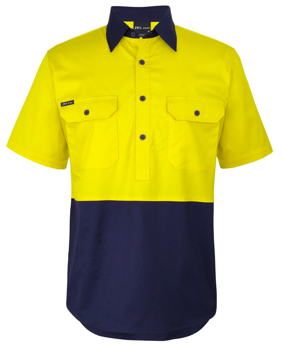 JB's Hi Vis Close Front S/S 150G Work Shirt