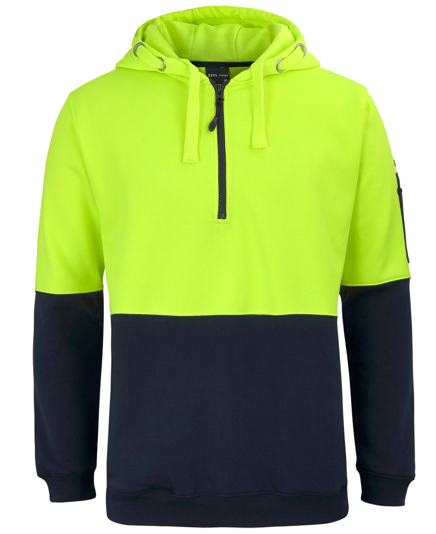 JB's Hi Vis 1/2 Zip Fleecy Hoodie