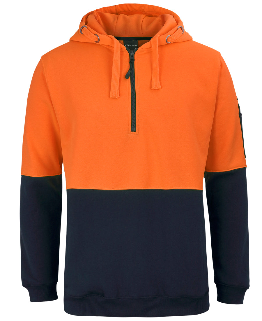 JB's Hi Vis 1/2 Zip Fleecy Hoodie