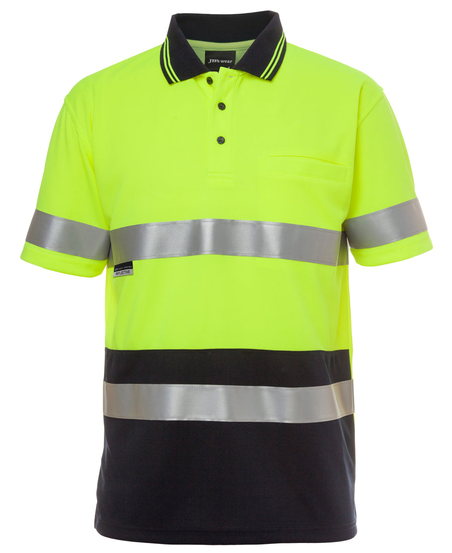 JB's Hi Vis S/S Non Cuff Day & Night Trad Polo