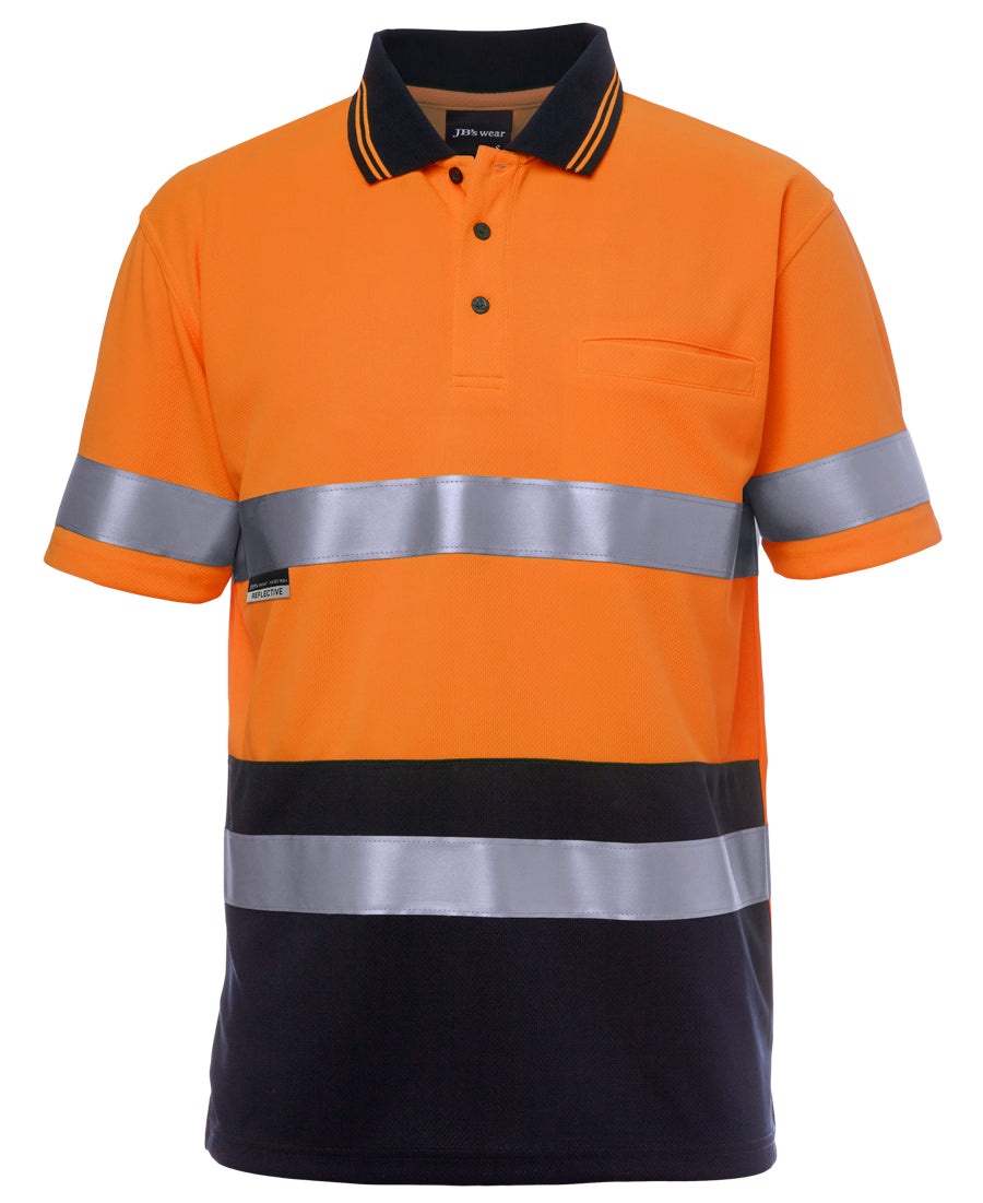 JB's Hi Vis S/S Non Cuff Day & Night Trad Polo