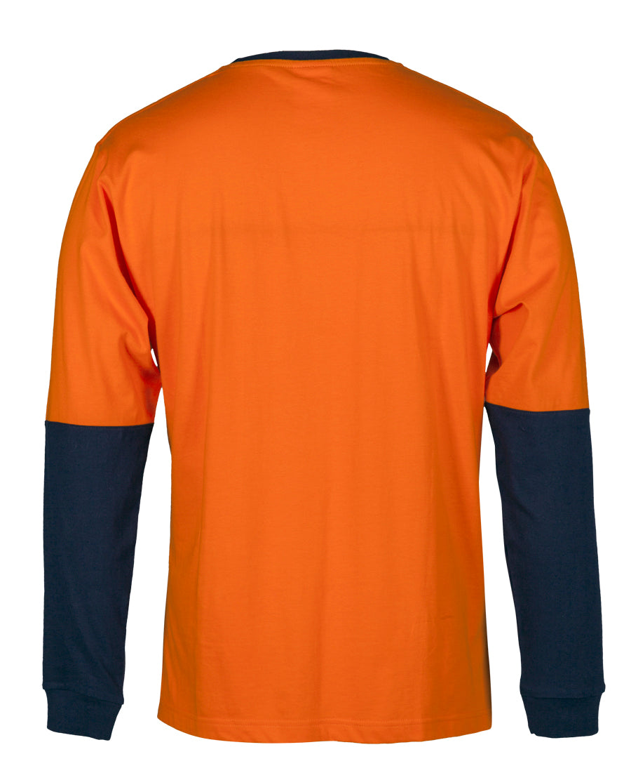 JB's Hi Vis L/S Crew Neck Cotton T-Shirt