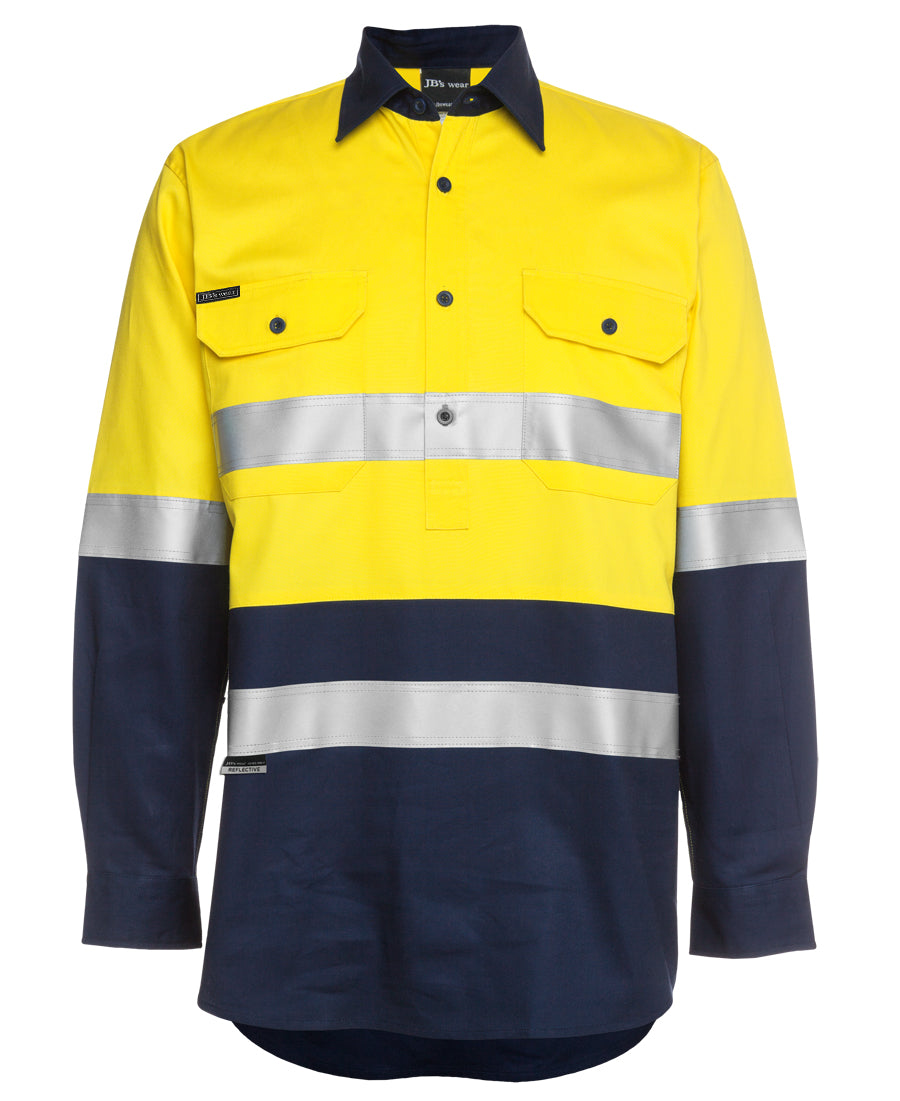 JB's Hi Vis Day & Night Close Front L/S 190G Shirt