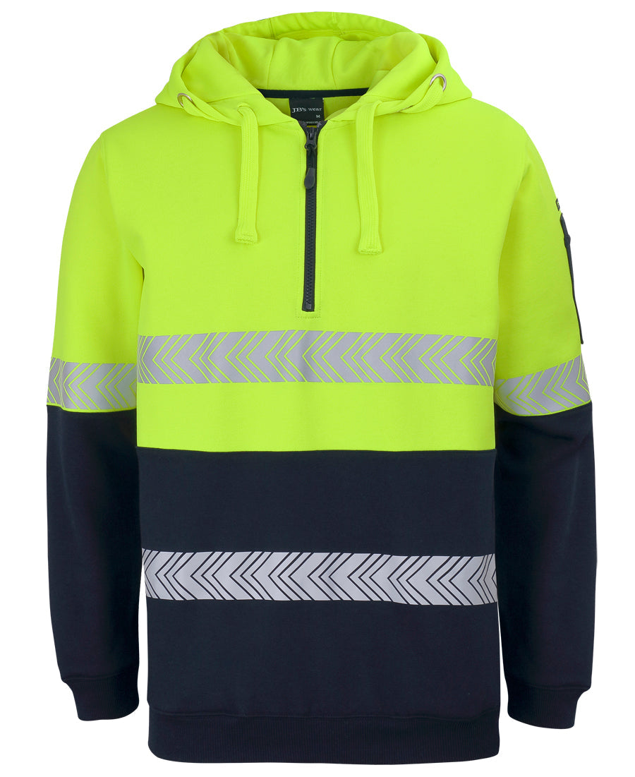 JB's Hi Vis Day & Night 1/2 Zip Segmented Tape Hoodie