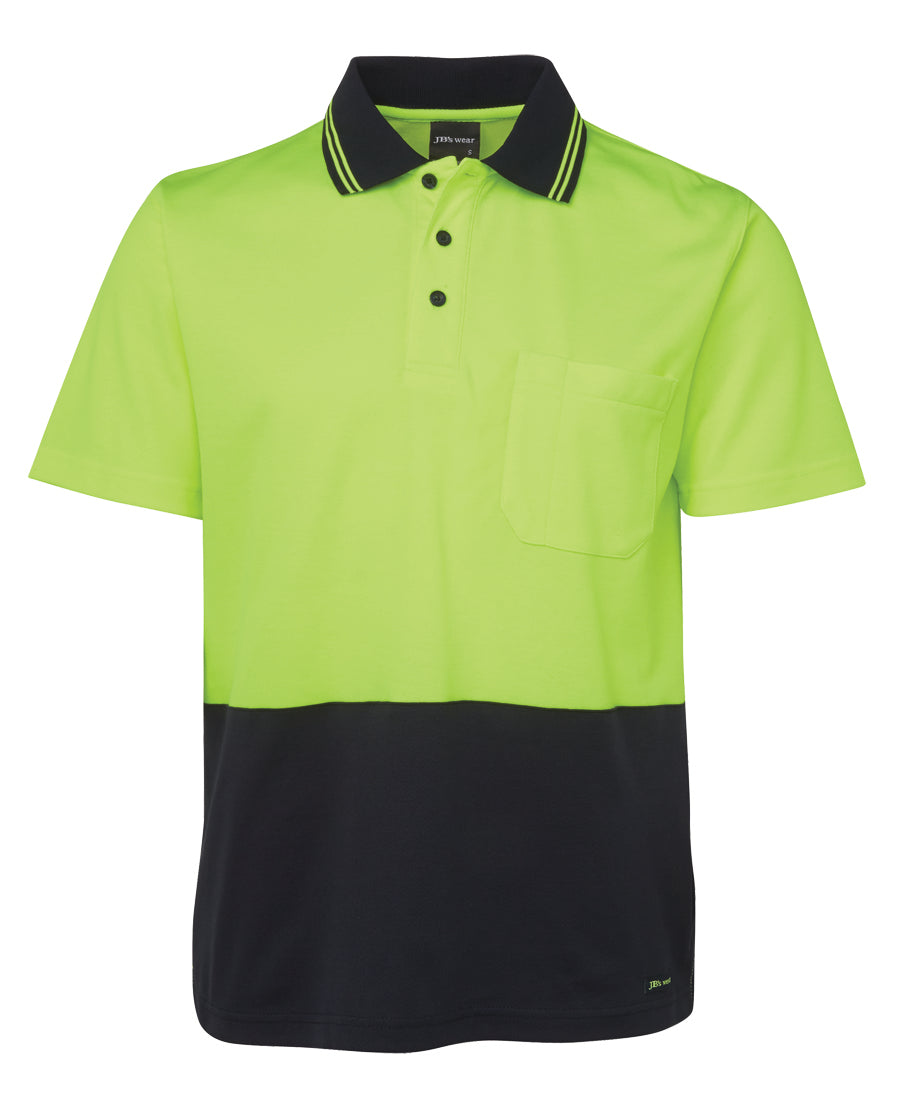 JB's Hi Vis Non Cuff S/S Cotton Back Polo